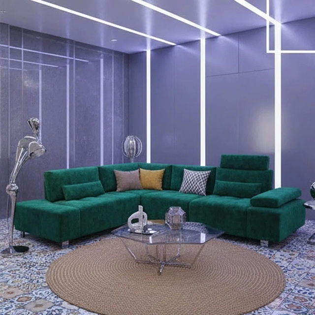 Modern Living Room Modular Sofa with Adjustable Electric Recliner and Customizable Dimensions in Fabric Upholstery