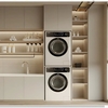 Customized Design Stone Counter Top Bathroom Cabinet Vanity Unit with Mirror Lamp video