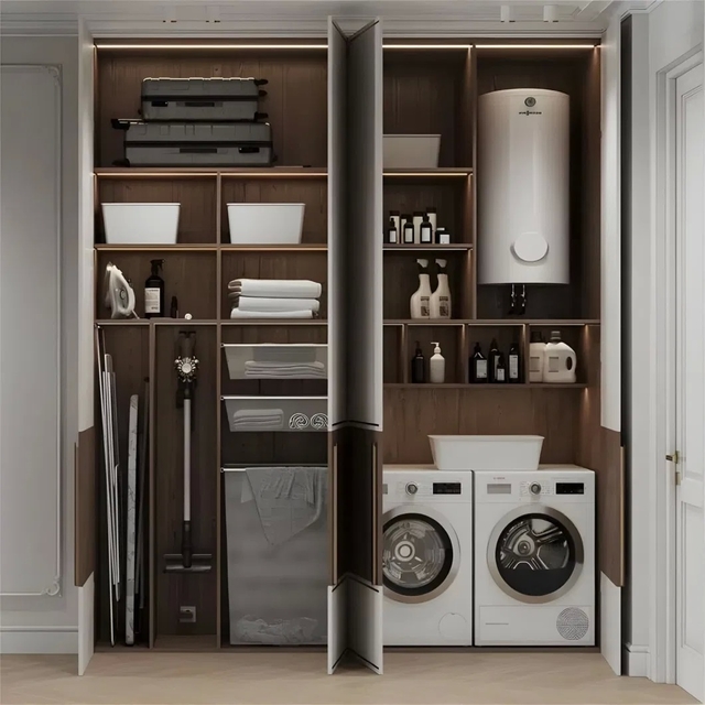 Modern Style Customized Bathroom Cabinet Vanity Unit with Mirror Lamp