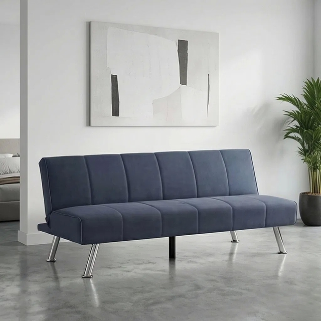 Solid Wood Frame Sofa Bed with Foldable Backrest and 1810*955*740mm Size for Living Room