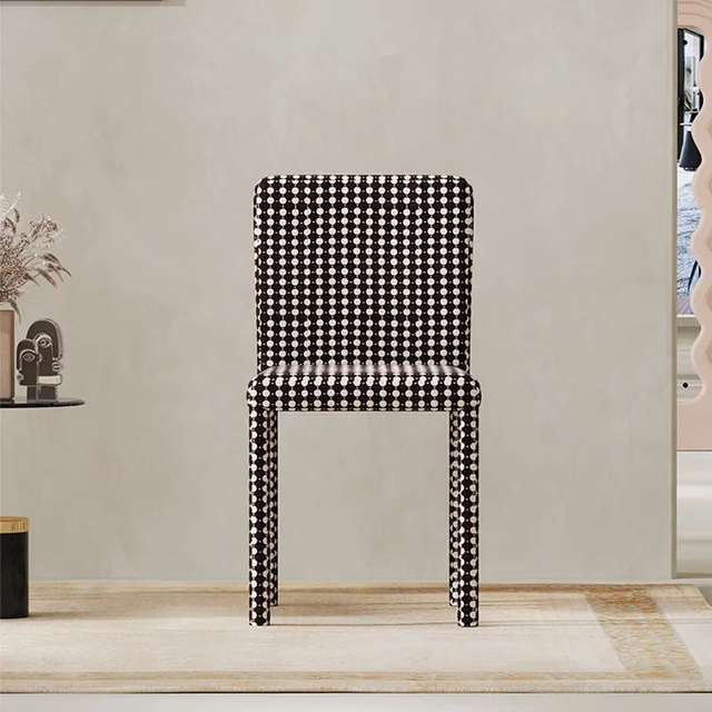 Modern Design Dining Chair with Stainless Steel Leg and Comfortable Cotton Linen Fabric for Home and Restaurant